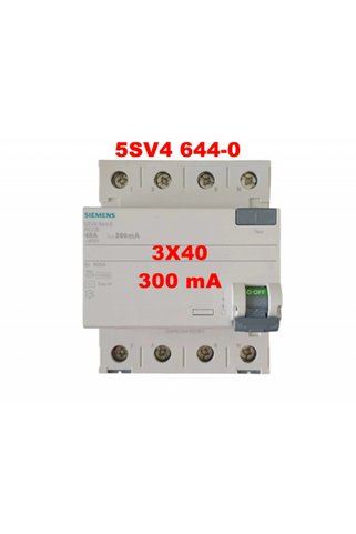 Siemens 3X40A 300 mA YANGIN KORUMA AKIM ROLESİ (YENİ KASA)