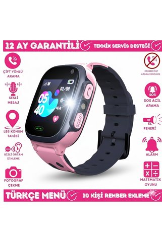 SMART BEST Q17 PLUS Lbs Konumlu Çocuk Takip Saati Sim Kartlı Arama, Kameralı, Gizli Dinleme Özellikli