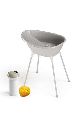 OKBaby Bella Bebek Banyo Seti 4 Parça Açık Gri