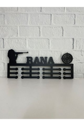 14 Design Kişiye Özel Atıcılık Madalya Askısı - Kadın Figür