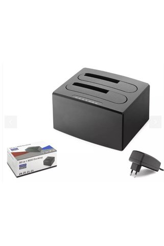 Universal Hadron Hdx1791 All in One HDD Docking USB 3.0 SATA 2.5 & 3.5 HDD SSD Destekli 12V Adaptör Siya
