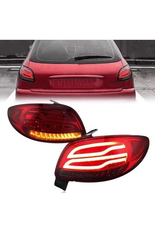 X POWER TUNİNG Peugeot 206 hb 1998-2006 Kırmızı Ledli Arka Stop Lambası