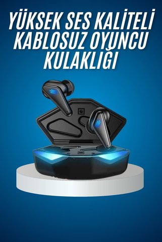 Lisinya Bluetooth Kulaklık Oyuncu Kulaklığı RGB Işıklı Oyunlarda Düşük Gecikme -