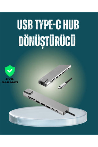 Asinya USB‑C Çoklu Bağlantı Merkezi – 5 Gbps, 100‑240 V, Sağlam Eloksal Tasarım - Lisinya