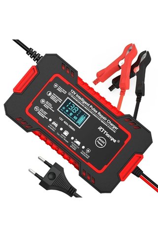BEKAZE 12V 6A Akıllı Akü Şarj Cihazı LCD Ekran 110-240V Araçlar,Kamyonlar,Motosikletler,Deniz Araçları