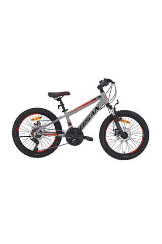 Bisan COOPER ÇOCUK BİSİKLETİ 30 CM MD 24 JANT 21 VİTES AÇIK GRİ KIRMIZI