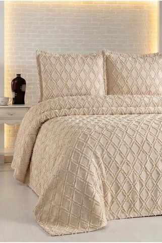 miar home perde tekstil Yatak Örtüsü Takımı 250 x 260 cm – Valonlu Model 2 Adet 50 x 70 Yastık Kılıfı