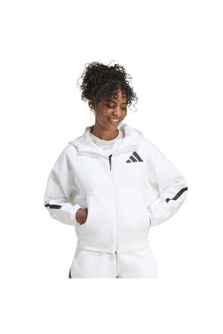 adidas Z.N.E. Full-Zip Kadın Beyaz Günlük Stil Eşofman Üstü JE7849
