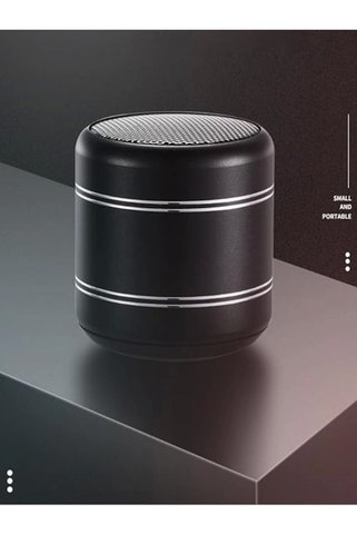 Eldenör Mini Alüminyum TWS Kablosuz Bluetooth Hoparlör – Yuvarlak Metal Tasarım, Yüksek Bas ve Taşınabilir Ö