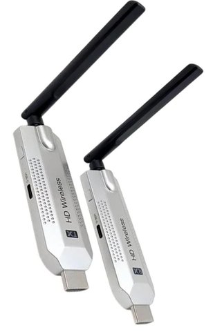 TechnoStation 1 To 2 Kablosuz Hdmi Verici Ve Alıcı Seti – 1080P 60Hz Full Hd Görüntü Aktarıcı Yeni Nesil Kablosuz