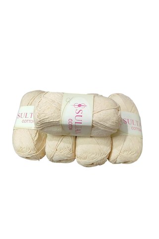MILEST Aksesuar Set - Krem Koton 5'li Pamuk Örgü İpi İpliği Amigurumi, Battaniye, Çanta, Supla, Y