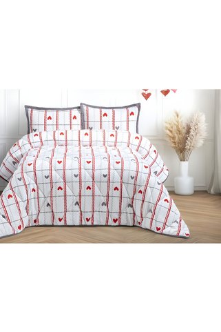 Merinos Comforter Çift Kişilik Yorgan Seti 220X240 Bety Gri