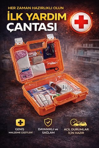 Go İthalat Büyük Boy İlk Yardım Seti Dayanıklı Pratik Kullanım Çok Amaçlı Ürün