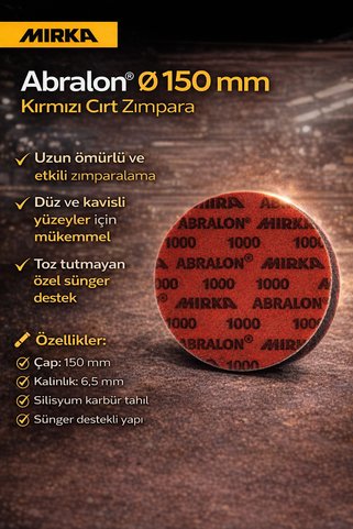MİRKA ABRALON 150mm Cırt Zımpara 1000, 20/Paket