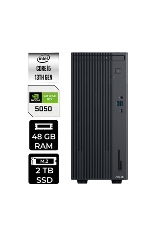 ASUS Expertcenter P500MV i5 13420H RTX 5050 8GB 48GB RAM 2TB SSD Win11 Home P500I513428512B0DP511 Masaüstü Bilgisayar + Per4 USB