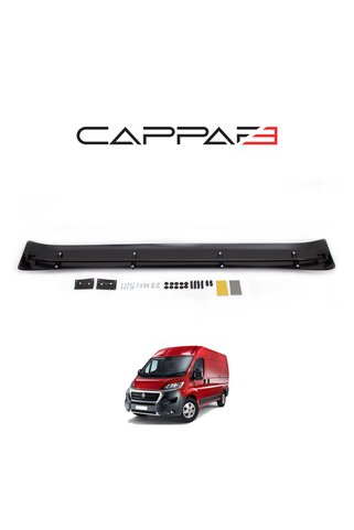Cappafe Fiat Ducato Ön Cam Güneşliği Siperlik Vizör Şapka Terek Akrilik (ABS) Piano Black 2014 Üzeri