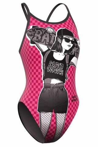 Mad Wave Kadın Mayosu Flare K6, Pembe - Renkli - S/36 BEDEN