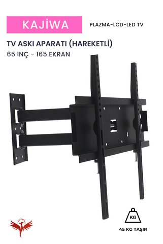 KAJİWA 65 İNÇ ASKI APARATI HAREKETLİ (165 EKRAN) Tüm Marka ve modellerle uyumludur.