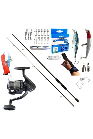 Oslo Okuma Revenger Rv-40 240cm 20-40gr Remixon Double Black Rapala Maket Balık Spin Olta Takımı Seti