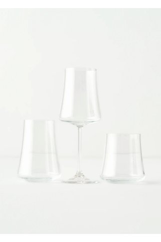 Bella Maison Shape Kristal Bardak-Kadeh Seti 18'li Naturel