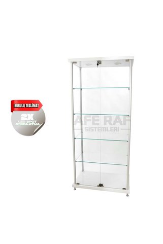 AFE DEKOR Kurulu Teslimat, 30*70*175,camlı Dolap, Camlı Vitrin, Koleksiyon Dolabı, Gümüşlük