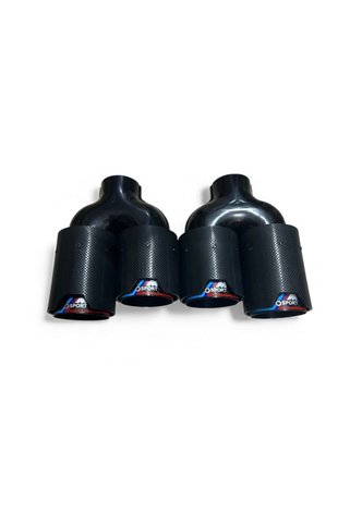 AK BMW MSPORT YAZILI BLACK LINE ÇİFTLİ EGZOZ UCU SETİ