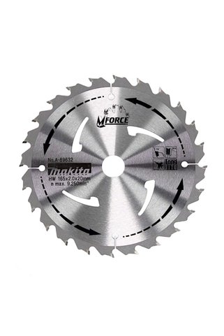 Makita A-89632 - Ahşap Daire Testere 165x24 Diş - Güçlü ve Dayanıklı