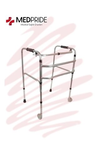 MedPride Walker Wolker Tekerlekli Hareketli Katlanabilir Hasta Yürüteci Tekerlekli