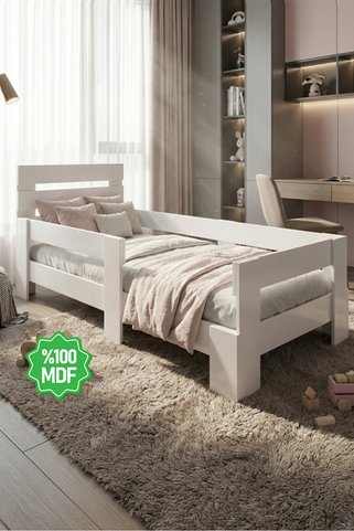Ninnimo Newmod Touch 90x190 Yatak Uyumlu Beyaz Mdf Karyola