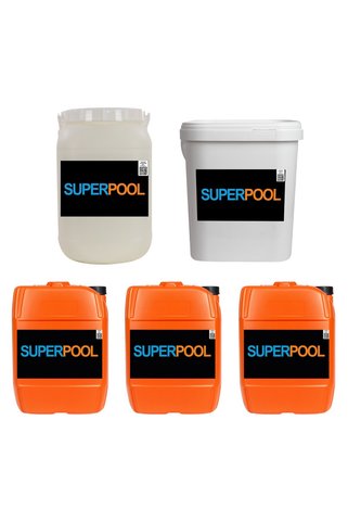 SPP SUPERPOOL Superpool 5'li Havuz Bakım Kimyasal Seti 90'lık 25 Kg