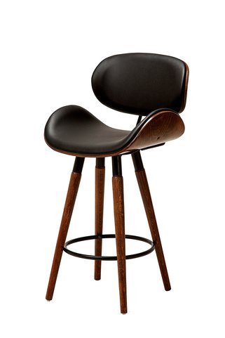 SÜPER ÇELİK BAR TABURESİ 975 MODEL SİYAH DERİ