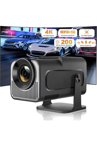 Başkenttekno Android Wifi Taşınabilir Projektör – 4K Ultra Hd, Bluetooth 5.0, Hoparlör, Akıllı Mini Projeksiyon