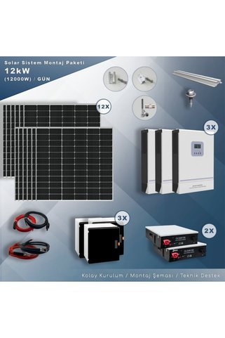 MAtech Trifaze Off Grid Paket Sistem (12 kW/ Gün )