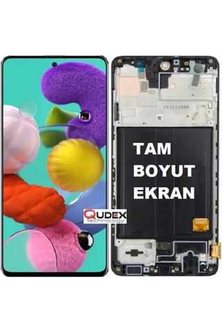 Qudex Samsung Galaxy A51 Sm-a515f Uyumlu Lcd Ekran Dokunmatik Çıtalı (TAM BOYUT)