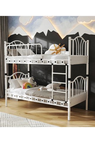 Missidea Bella Vintage Esintili Lüks Metal Ranza Beyaz 90x200