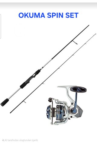 Okuma Helios SX Spin 243cm 15-40gr 2 Parça Spin Olta Kamışı+Safyre SF-4000A 7+1BB Olta Makinesi