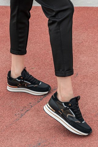 PANORAMA Süet ve Hakiki Deri Detaylı Kadın Sneaker