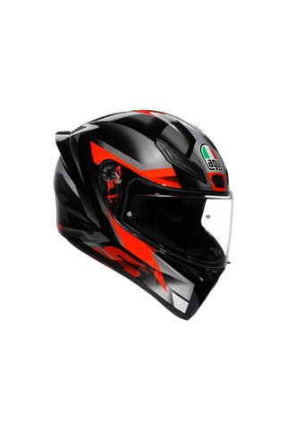 AGV K1 S Fastlap Siyah Gri Kırmızı Kapalı Kask