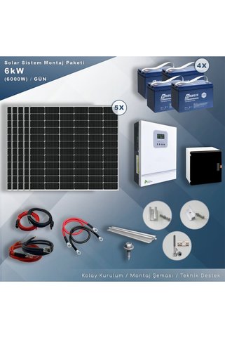 MATECH 6 kW Solar Paket Sistem (6000W/Gün)