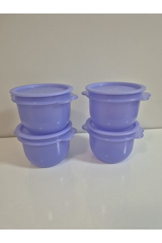 Tupperware Tek parmak 4 lü 700ml saklama kabı lila