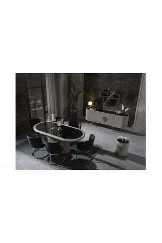 mobilyabazari Guccix Gray Mdf Yemek Odası Takımı