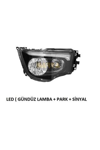AYFAR FAR SAĞ MERCEDES AROCS ANTOS EURO 6 2020+ MANUEL SİYAH ÇERÇEVE LED DRL GÜNDÜZ L. PARK SİNYAL 505883