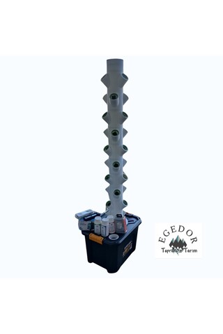 egedor 24 lü Büyük Aeroponik Dikey Bahçe Topraksız Tarım Yetiştirme Sistemi(42 lt Tank)Full Set