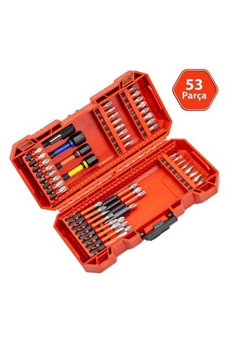 kölner wertec 53 Parça Vidalama Bits Uç Seti Mıknatıslı Özel Kutulu Yıldız Torx Alyan Somun Adaptörlü
