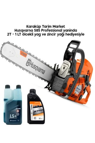 Husqvarna 585 Professional Benzinli Motorlu Testere 6.9 HP / Elmas Klavuz