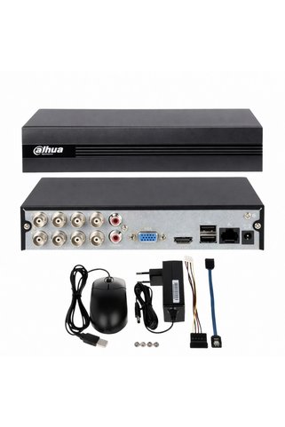 DAHUA XVR1B08 8 Kanal Güvenlik Kamerası Kayıt Cihazı XVR DVR H.265+ HDMI VGA Mobil İzleme