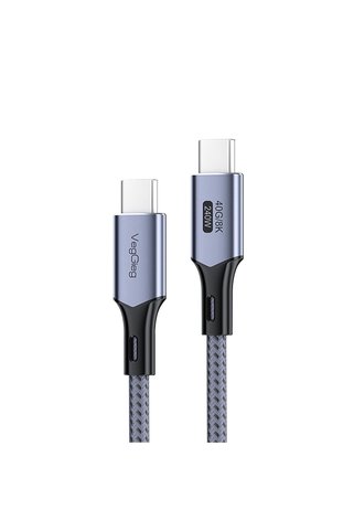 Veggieg USB 4.0 E-Mark 240W 40Gbps Thunderbolt 4 8K 60Hz Type-C Görüntü Hızlı Şarj ve Data Kablosu 2