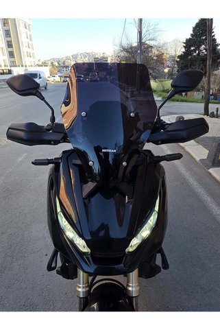 MOTOCAM Honda Adv 350 Ön Cam 2023-2026 Model 43cm Siyah Renkli 4mm SPORTİF
