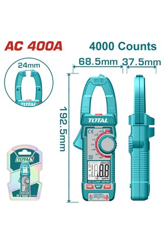 TOTAL TMT762001 Dijital Pensampermetre - 200A AC Akım Ölçer NMS HIRDAVAT
