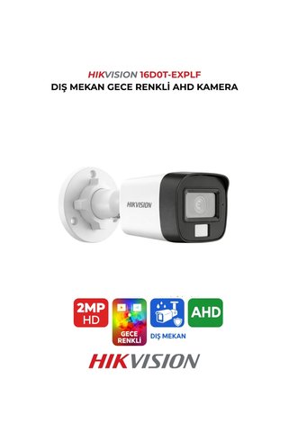 Hikvision 2MP Renkli Gece Görüşlü Turbo HD Kamera DS-2CE16D0T-EXLPF